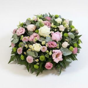 funeral flowers pink posy pad