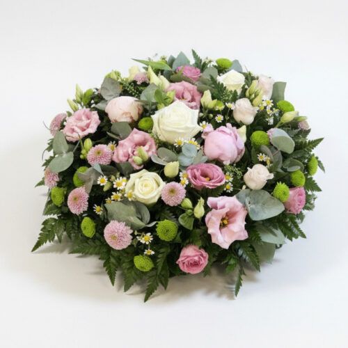 funeral flowers pink posy pad