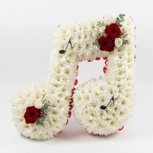 Music Note Funeral Flowers in Hertfordshire